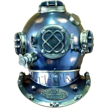 Vintage Black & Copper Deep Sea US Navy Mark V Diving Scuba Divers Helmet 18" Rustic Vintage Home Decor Gifts