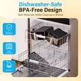 thumbnail image 4 of Transonic 11QT Air Fryer Dual Vertical Basket Design (Deep Top & Long Bottom) for Whole Chicken & Ribs, 430°F High-Heat Broil, 360° Rapid Circulation, 6 in 1 Preset Function, Family Meals, BPA Free, 4 of 7