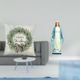 thumbnail image 2 of Elegante funda de cojín navideña de María para sofá, coche, casa, oficina, con adorno religioso de Jesús y diseño de escultura católica., 2 of 8