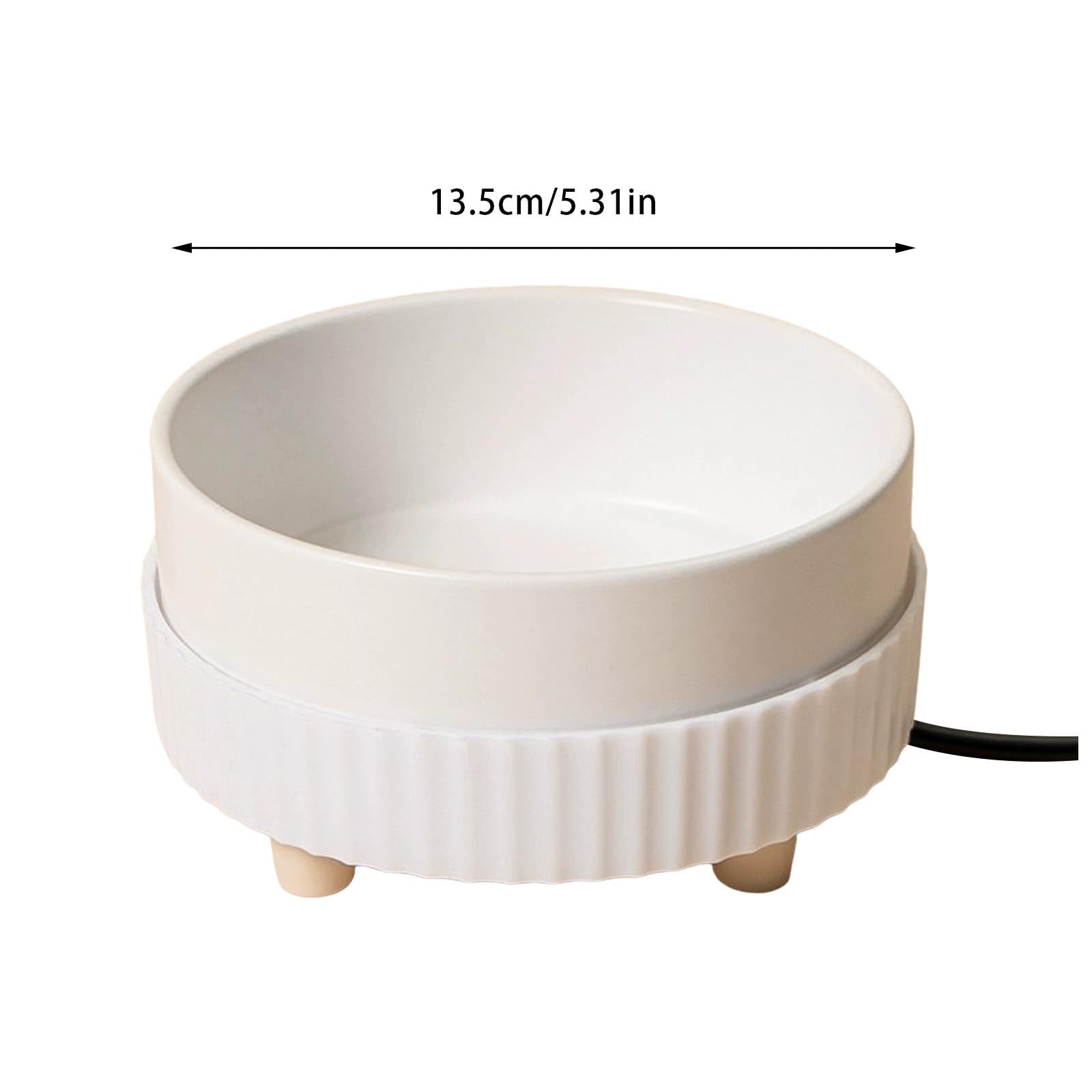 Cat & Dog Bowl USB Powered Pet Water Dispenser Ceramic Bowl Heated Drinking Device 5V Version for steady hydration and convenient night use