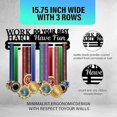 thumbnail image 3 of Medal Hanger Inspirational Words Medal Display Holder Medals Ribbon Holder Display Frame Awards Do Your Best Medal Rack Wall Mount Tiered Medal Hook for Athletes Competition, 3 of 9