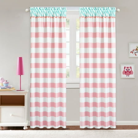 American Kids Pom Pom Light Filtering Rod Pocket Curtain Panel