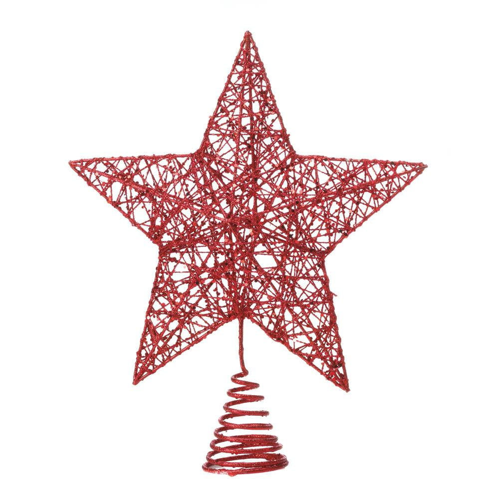New Arriving Red Star Christmas Tree Topper