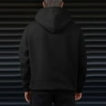 thumbnail image 3 of Wutalume Men's Sweat Jacket with Hood Leisure Hooded Jacket Zip Hoodie, Casual Sweatshirt Jacket for Winter, Plain Design with Pockets, Ideal for Men's Daily and Outdoor Use,Black XL, 3 of 7