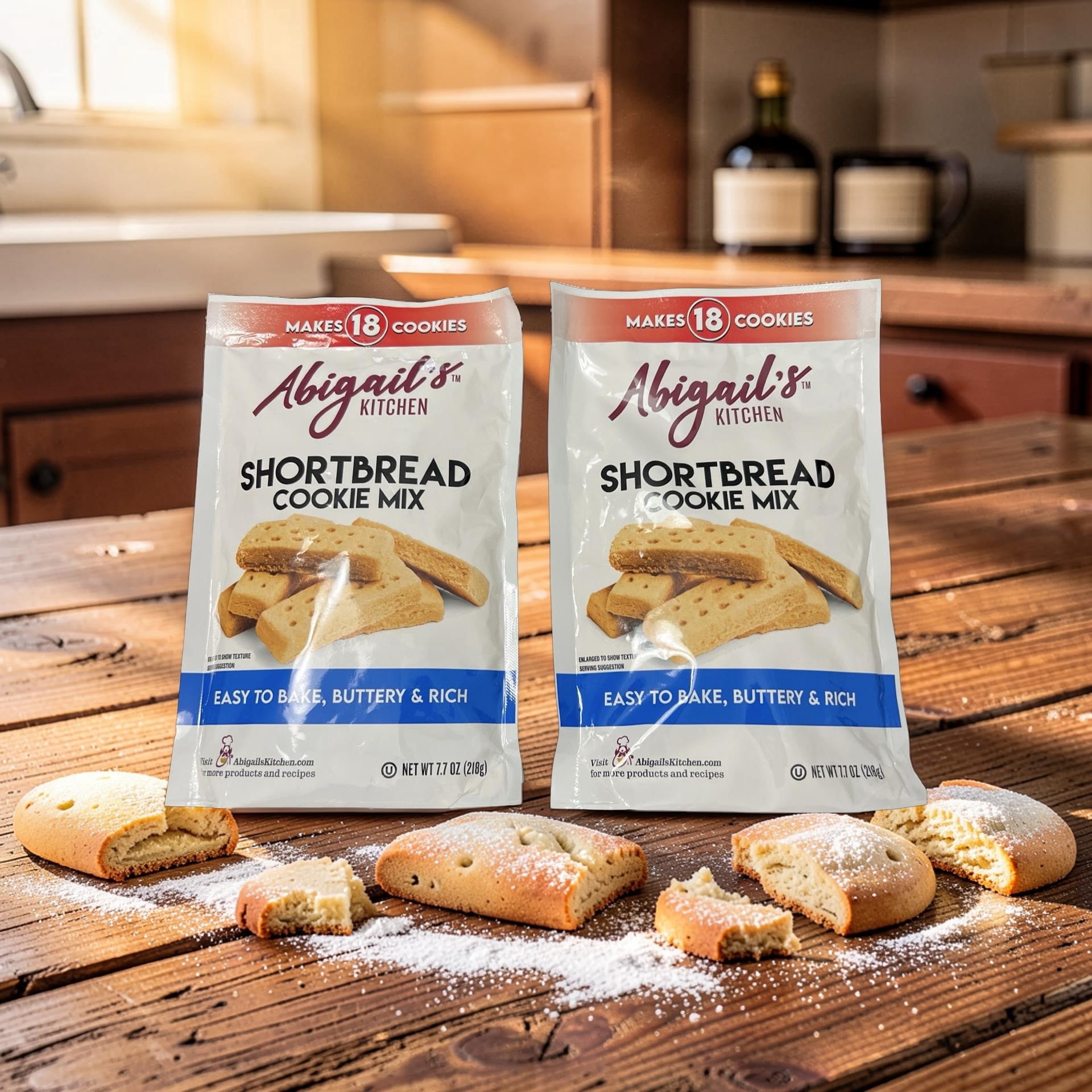 Abigail's Kitchen Shortbread Cookie Mix, Easy to Bake Buttery Rich