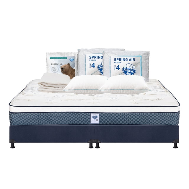 Colchón King Size Cantabria Spring Air + Box + Protector de Colchón + 2 Almohadas