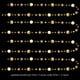 thumbnail image 2 of Kit de guirnalda de estrellas doradas brillantes de 52 pies, pancarta grande de adornos circulares de papel metálico mate para cumpleaños, baby shower, boda, Año Nuevo, habitación de los niños, 2 of 7