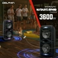thumbnail image 6 of Dolphin Dual 12" Rechargeable Portable Party Speaker with LED Lights, Wireless PA System, Deep Bass, and 5-Band Equalizer, 6 of 8