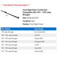 thumbnail image 2 of Front Right Outer Tie Rod End - Compatible with 1991 - 1995 Jeep Wrangler 1992 1993 1994, 2 of 2