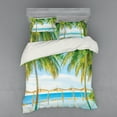 thumbnail image 2 of Ambesonne Tropical Bedding Set 3 Pcs, Pool Resort Summer, Twin, Green Blue, 2 of 3