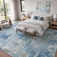 thumbnail image 3 of CHITOOMA 8'x10' Area Rugs for Living Room, Machine Washable Abstract Distressed Rugs Indoor Neutral Carpet Rugs for Bedroom Dining Room Office with Non-Slip Backing, Stain Resistant, Blue, 3 of 10