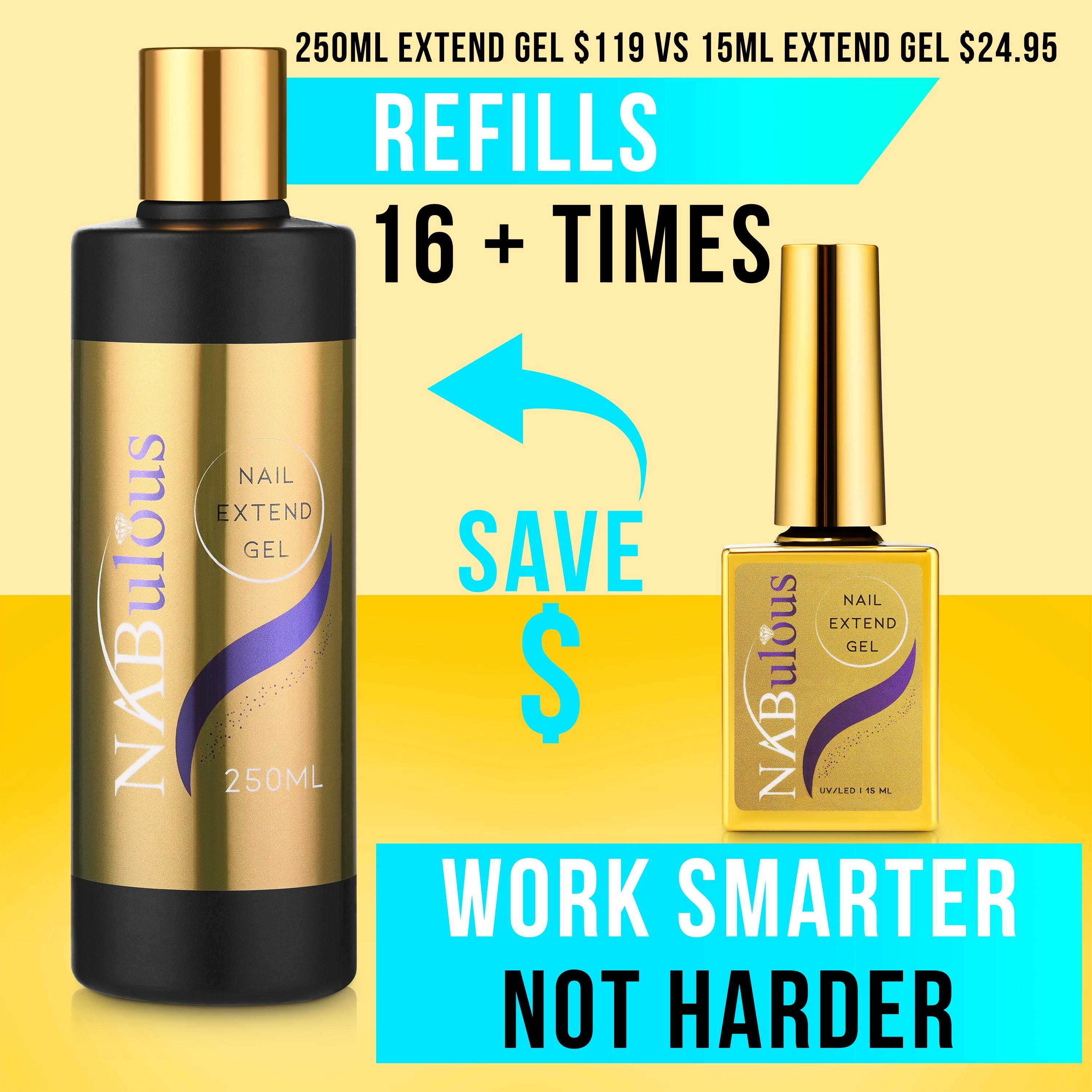 NABulous™ Extend Gel Nail Glue Refill Bottle - 8oz | 250ml (Extend Gel 250ml)