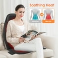 thumbnail image 2 of Snailax Motors Massage Seat Cushion with Heating, Back Massager Chair Pad, Vibrtion Car Massage, Fathers Day Gifts, 2 of 6