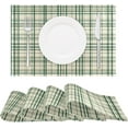 thumbnail image 3 of Sage Green Buffalo Plaid Placemats Set of 4 Check Dining Table Mats,Non-Slip Washable Farmhouse Kitchen Table Placemats for Indoor Outdoor Party Wedding Decoration,12x18 inch, 3 of 6