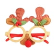 thumbnail image 1 of Naiovety Gafas de Navidad Marco Festival Navidad Vacaciones Hogar Comedor Bar Hotel Café Decoración Foto Prop Anteojos Ornamento Niños Kits de decoración para fiestas campana roja Naiovety HA069936-02, 1 of 6
