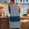 thumbnail image 4 of Better Houseware Adjustable Striped Apron (Blue), 1685/B, 4 of 5