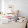thumbnail image 4 of YST Grey Beige Pink Bedding Set, Gradient Abstract Vintage Comforter Set, 7-Piece, Twin, 4 of 4