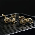 thumbnail image 4 of Retro Brass Chinese Ancient Beast Flying Pixiu Home Decor Ornaments Copper Animal Figurines Fengshui Statue, 4 of 10