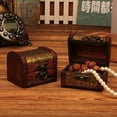 Weerihhol Jewelry Vintage Wood Handmade With Mini Metal Lock For