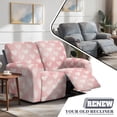 thumbnail image 5 of Xoenoiee Pink Heart Love Print Recliner Loveseat Cover, 6-Piece Stretch Slipcover Valentine's Day Decoration for 2-Seater Sofa, Washable Furniture Protector with Side Pockets for Pets Kids, 5 of 6