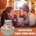 thumbnail image 4 of Clerance! PawCasa Couple Kitten Candle Holder Cute Grilled Cat Aromatherapy Desktop Ornaments, 4 of 5
