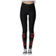 thumbnail image 1 of MKLEKYY Leggings navideños para mujer con estampado de cristal rojo, pantalones de yoga para fitness y deportes, 1 of 4