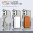 thumbnail image 3 of Allytechgroup for iPhone 16 Plus Case with Kickstand, Compatible with MagSafe Canera & Screen Huard Military Grade Drop Protection Shockproof Magnetic Cover for iPhone 16 Plus, Grey, 3 of 7