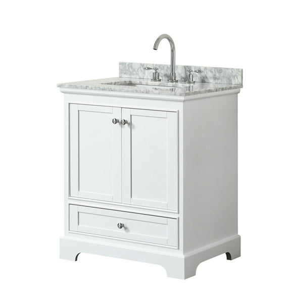 Wyndham Collection Wcs202030scmunsmxx Deborah 30" Free Standing Single Vanity Set - White