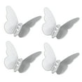 thumbnail image 2 of Wall Hooks for Bedroom, 4 Pack Coat Hooks Wall Mounted with Nails for Coat, Scarf, Hat, Towel - Stainless Steel Butterfly Shape Storage Hook, 2 of 8
