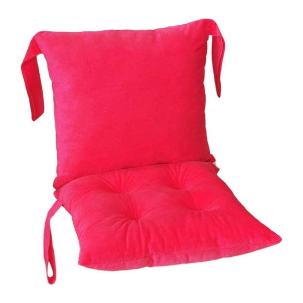 Cojín para silla con respaldo, ergonómico, suave, para sala de estar Rosa Rojo