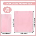 thumbnail image 6 of 80 Pcs Pink Napkins, Valentines Napkins Disposable Hand Towels for Bathroom Light Pink Guest Dinner Napkin for Wedding, Baby Shower, Bathroom, Kitchen, 6 of 6