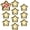 Gold, variant on Yvsxxv Gold Star Disposable Paper Serving Tray Wedding Party 10Pcs