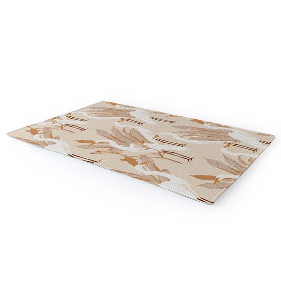 Society6 Iveta Abolina White Cranes Linen 4’ x 6 Rug