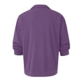 thumbnail image 5 of Long Sleeve Polo Sweaters for Men Casual Collared Button Top Lightweight Thermal Work Pullover Wear 2026 Purple 2XL, 5 of 5