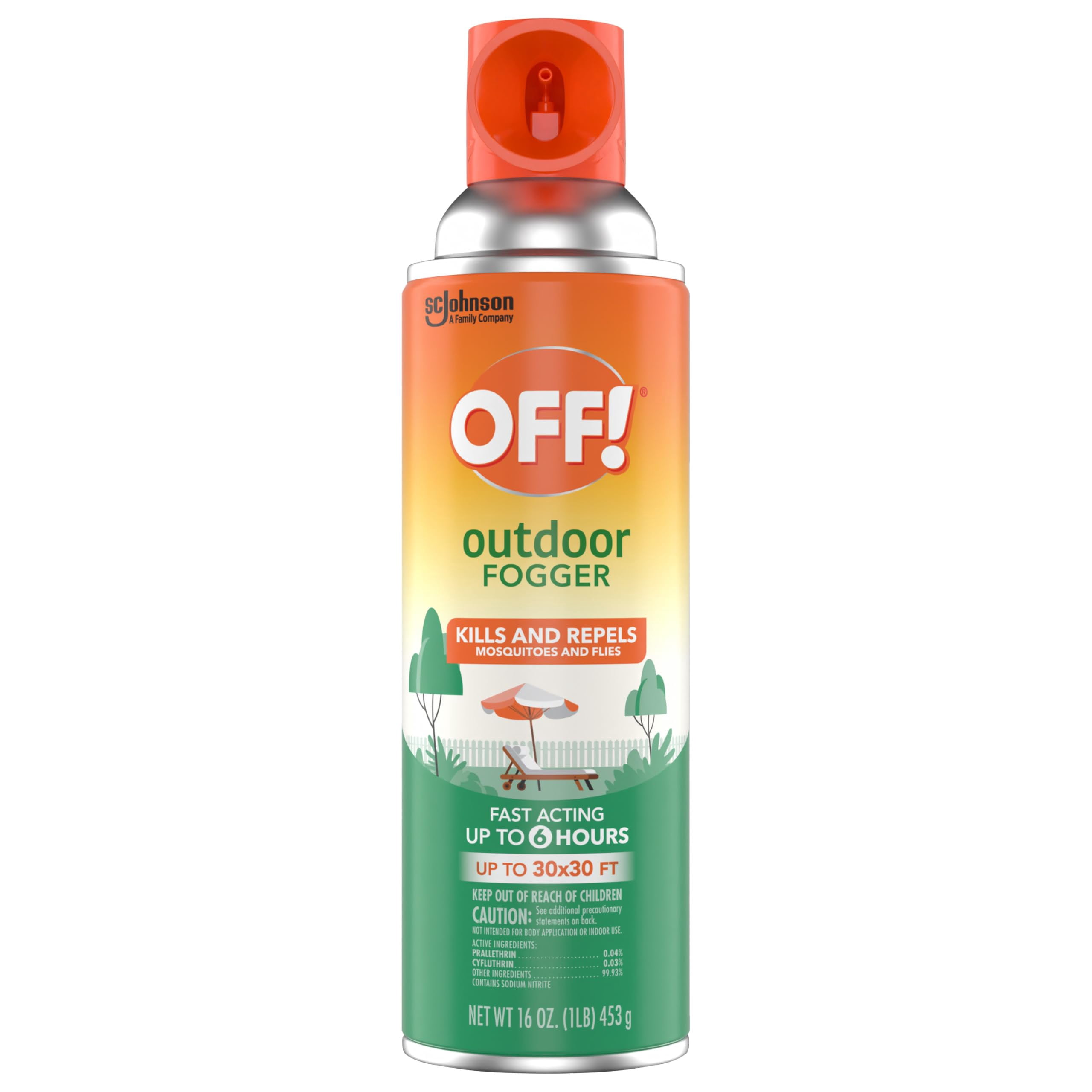 OFF! Outdoor Insect & Mosquito Repellent Fogger, Backyard Pretreat, Kills & Repels Insects in an up to 900 sq, ft, Area, 16 oz Pack of 3
