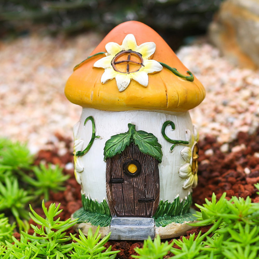 Mushroom Decor, Fairy Garden House Statue for Garden Decor