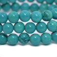 thumbnail image 2 of Bracelet Extensible en Perles Rondes de 6 mm en Howlite Turquoise Teinte, Unisexe 6,5 Pouces, 2 of 2