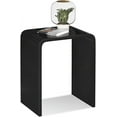 thumbnail image 6 of Royalcraft Acrylic End Table, Modern Lucite Side Table with Waterfall Edges, Contemporary Square Nightstand and Stool for Living Room and Bedroom, Black, 6 of 7