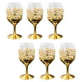 thumbnail image 2 of Tnarru Vintage Goblet 100ml Handmade Wedding Reusable, Multipurpose Anniversary, Small Flowers Pattern Drinking Glass, Desktop Decor 6pcs, 2 of 8