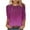 Hot Pink, variant on Womens 3/4 Sleeve Crew Neck Shirts Trendy Printed Pullover Top Tunic Shirt Casual Loose Fit Blouse Soft Comfy Three-Quarter Sleeve Tees Dark Gray,S