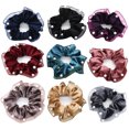 thumbnail image 1 of 9PCS Cheveux Scrunchies Mode Solide Couleur Perles Créatif Cheveux Cravate Ponytail Titulaire, 1 of 10