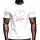 thumbnail image 2 of T-Shirts for Men, Love You Heart Crew Neck Cotton T-Shirt Men's Short Sleeve Valentine's Day Red Hearts Stripe, 2 of 8