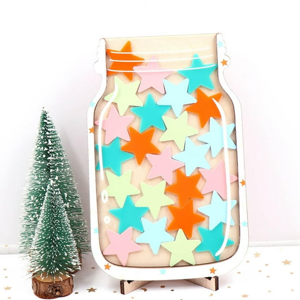 Tarro de recompensa, tarro de recompensa lunar personalizado para niños y niñas, tabla de recompensas para tablón de anuncios, precioso tarro de recompensa de entrenamiento para el aula