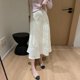 thumbnail image 3 of Nueva falda de cola de pez blanca de estilo chino para mujer, verano 2024, vestido informal de talle alto y largo medio de corte A, 3 of 5
