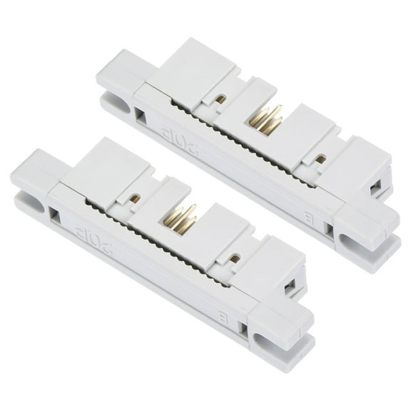 Uxcell 20P Dual Rows 2.54mm IDC Male Transition Plug for Flat Ribbon Cable, Pack of 2
