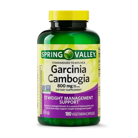 Spring Valley Garcinia Cambogia Vegetable Capsules, 800 mg, 180 Ct, 2 (Garcinia Cambogia Dosage For Best Results)