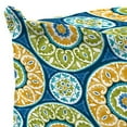thumbnail image 3 of Jordan Manufacturing 20" x 20" Tabea Sunblue Multicolor Medallion Square Outdoor Pouf Ottoman with Flange, 3 of 8