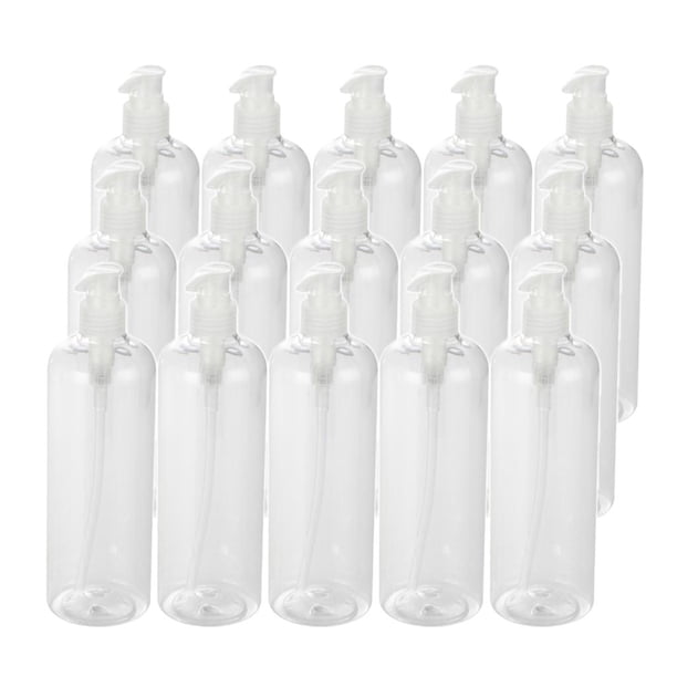 Plástico Champú Acondicionador Bomba Botella Dispensador Recargable 500ml 15x Transparente Claro