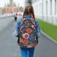 thumbnail image 6 of FORMRS Unisex Backpack Elementary School Travel Bookbag with Reflective Stripes, Vibrant Blooming Flowers, 6 of 7