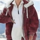 thumbnail image 2 of Chaquetas para mujer Abrigo cálido de invierno Chaqueta con capucha y cremallera de felpa de talla grande suelta Abrigo Odeerbi  ODB-3, 2 of 5